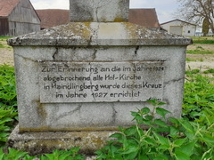 Haindlingberg Steinkreuz Inschrift